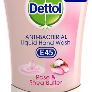 Dettol No-Touch Refill Anti-Bacterial Hand Wash, Rose and Shea Butter, 250 ml