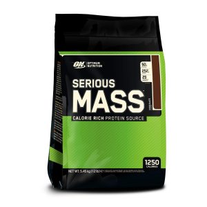 Optimum Nutrition Serious Mass Protein Powder High Calorie Mass Gainer with Vitamins, Creatine and Glutamine, Chocolate, 16 Servings, 5.45 kg