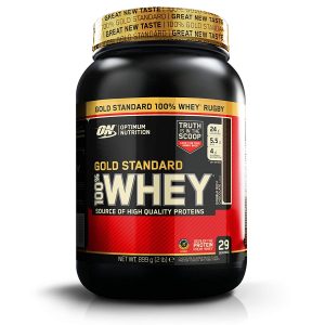 Optimum Nutrition Gold Standard Whey Protein Powder Muscle Building Supplements with Glutamine and Amino Acids, Double Rich Chocolate, 29 Servings, 900 g,