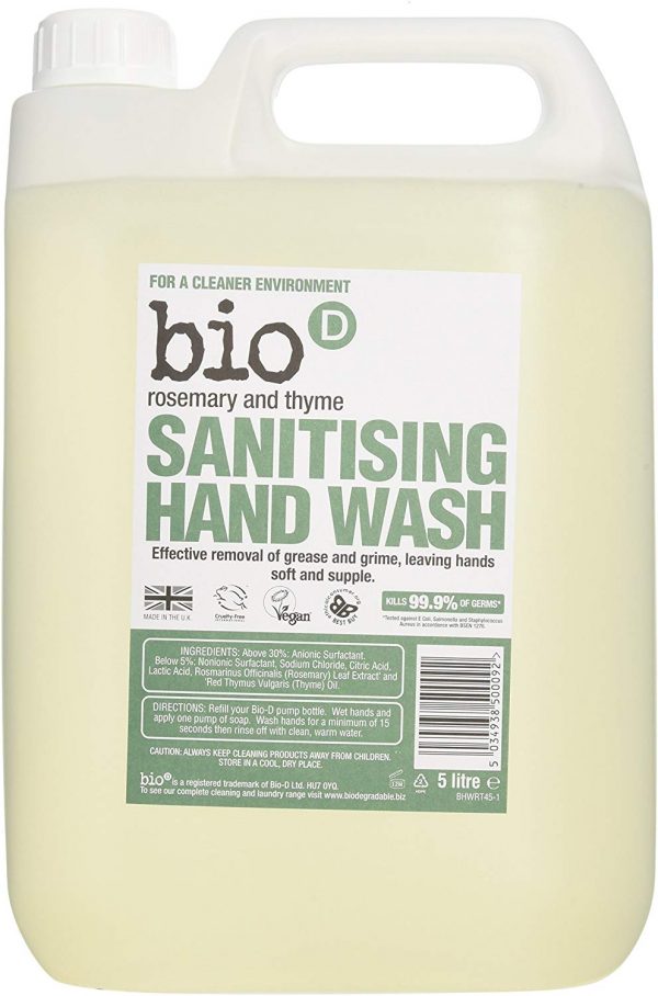 Bio D 5 Litre Rosemary and Thyme Sanitising Hand Wash
