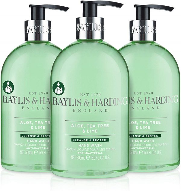 Baylis & Harding Aloe/Tea Tree/Lime Anti Bacterial Hand Wash, 500 ml, Pack of 3