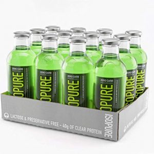 Isopure 40g Protein, Zero Carb Ready-to-Drink- Apple Melon, 20 Ounce (Pack of 12)