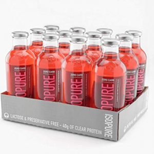 Isopure 40g Protein, Zero Carb Ready-To-Drink- Alpine Punch, 20 Ounce (Pack of 12)