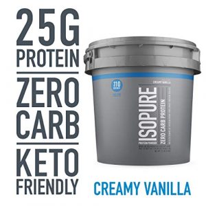 Isopure Zero Carb, Vitamin C and Zinc for Immune Support, 25g Protein, Keto Friendly Protein Powder, 100% Whey Protein Isolate, Flavor: Creamy Vanilla, 7.5 Pounds (Packaging May Vary)