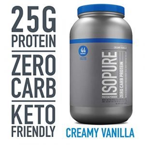 Isopure Zero Carb, Vitamin C and Zinc for Immune Support, 25g Protein, Keto Friendly Protein Powder, 100% Whey Protein Isolate, Flavor: Creamy Vanilla, 3 Pounds (Packaging May Vary)