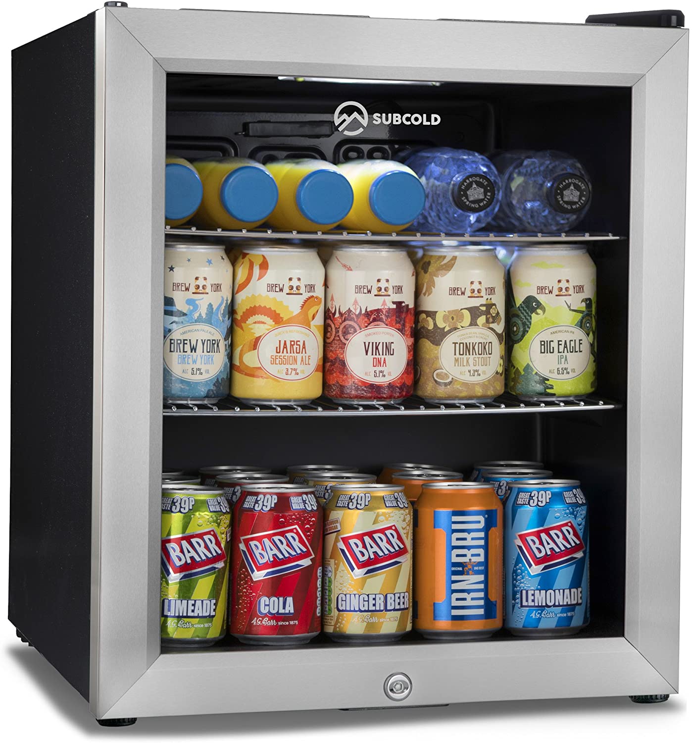 USB Refrigerator LED Mini Fridge Portable Refrigerator for Drinks Beverage Cans Black 