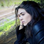 Worried woman suffering with anxiety