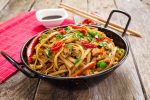 Chicken chow mein a popular oriental dish with noodles and vegetables
