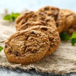 Delicious Double chocolate chip cookies with mint