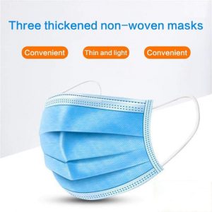 MERSUII 50 Pcs Disposable Filter 3 Ply Comfort Breathable Beauty Dust Fack Masks