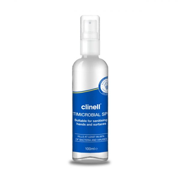 Clinell - Antibacterial Hand Spray Suitable for Hands and Surfaces - Dermatologically Tested, Kills 99.99 Percent of Germs - 100 ml bottle