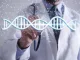 Doctor with spiral DNA molecules. Structure of the genetic code. Medicine concept. Heterologous expression.