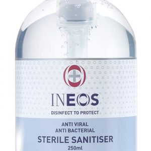 Hospital Grade Hand Sanitiser (250ml) by INEOS Hygienics. Made with 75% Pharma Grade Alcohol, Kills 99.9% of viruses and bacteria