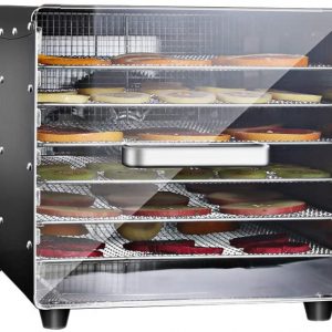 CLING Commercial Food Dehydrator Machine,Adjustable Temperature 30°C-90°C, 6-layer Adjustable Large-capacity Tray,Fruit And Vegetable Dryer（500W）