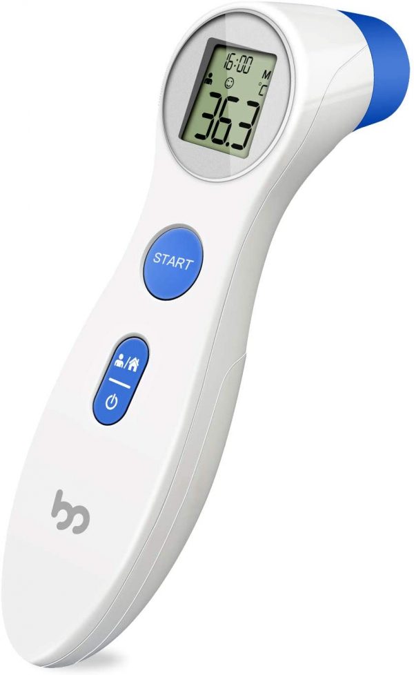 Thermometer for Adults, Femometer Digital Forehead Thermometer for Fever, Instant Accurate Reading No Touch Baby Thermometer for Baby Kids and Adults