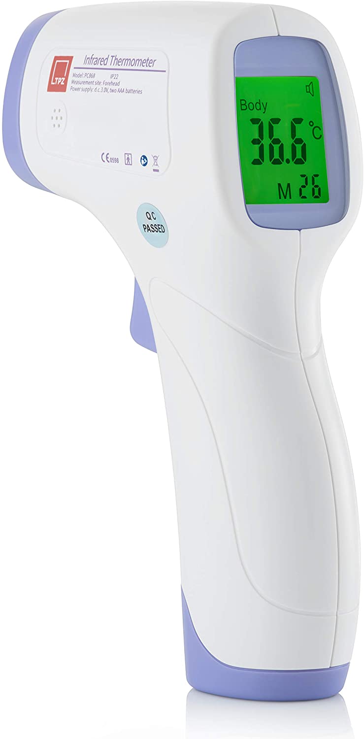 Kid and Adult Co-Branding JXB-178 Three Color Backlit Display Instant Reading Temperature of Baby Easy@Home Infrared Thermometer Digital for Adults and Kids Forehead Non-Contact 3 in 1 Thermometer