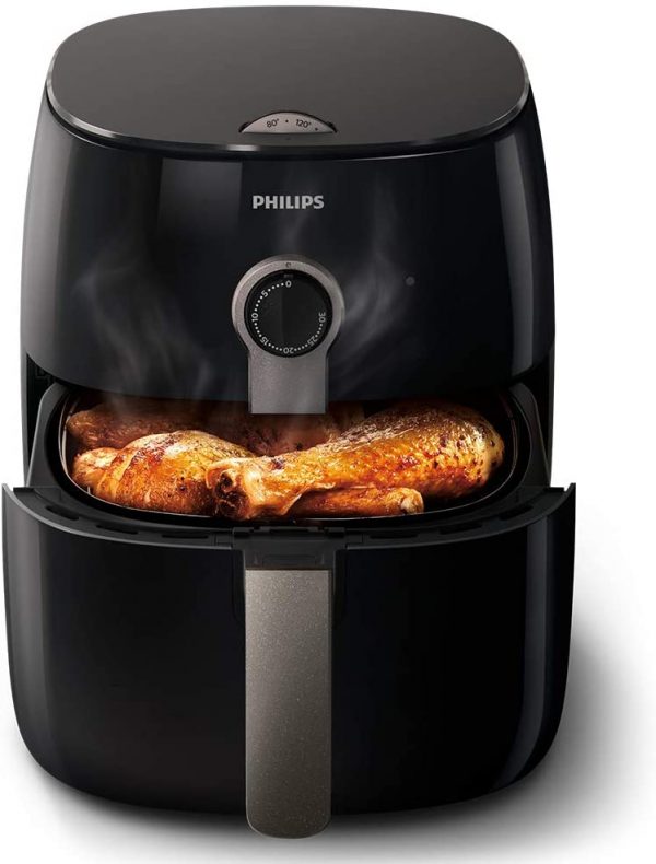 Philips Premium Air Fryer with Rapid Air Technology for Healthy Cooking, 90 Percent Less Oil, 1500 W, Black/Brown - HD9721/11