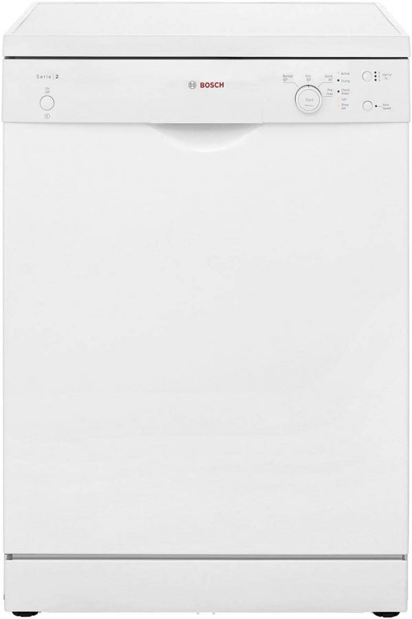 Bosch SMS24AW01G Serie 2 Freestanding Dishwasher, 12 place settings, 60cm wide, White