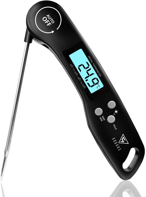 Meat Thermometer, DOQAUS Instant Read Cooking Thermometer, Digital Food Thermometer, Backlight LCD Screen Foldable Long Probe & Auto On/Off, Perfect for...