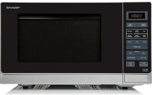 Sharp R372SLM Solo Touch Control Microwave, 25 Litre capacity, 900W, Silver