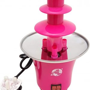 3 Tier Stainless Steel Electric Chocolate Warmer Dip Fountain Party Fondue by Crystals® (Pink Chocolate Fountain)