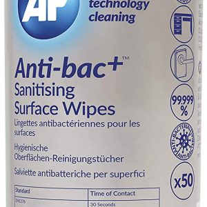 AF - Anti-bac+ Sanitising, Antibacterial Surface Cleaning Wipes – 50 Wet Wipes