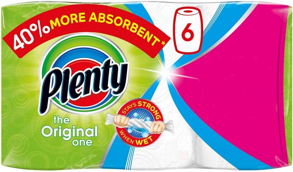 Plenty White Kitchen Roll 600 Sheets