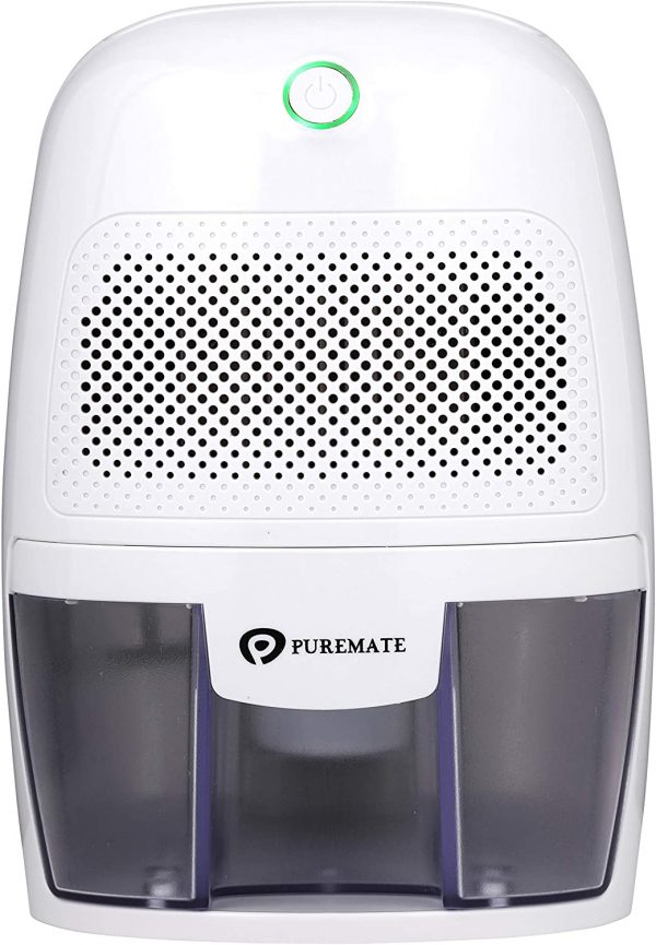 PureMate Dehumidifier 600ml Compact and Portable Mini Air Dehumidifier for Damp, Mould, Moisture in Home, Kitchen, Bedroom, Bathroom, Caravan, Garage Office...