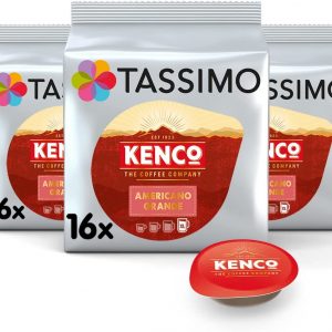 Tassimo Kenco Americano Grande Coffee Pods (Pack of 5, Total 80 Coffee Capsules)