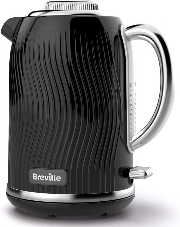 Breville VKT090 Flow Electric Kettle, 1.7 L, 3 KW Fast Boil, Black