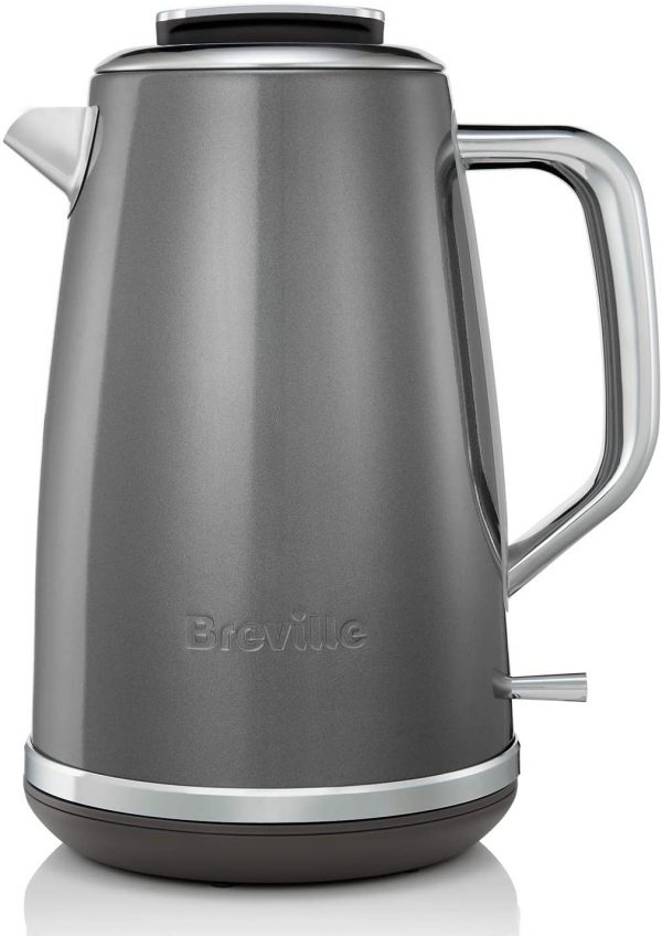Breville Lustra Electric Kettle, 1.7 Litre, 3 KW Fast Boil, Storm Grey [VKT065]