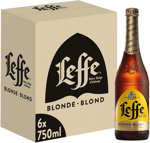 Leffe Blonde Beer Bottle, 6 x 750ml