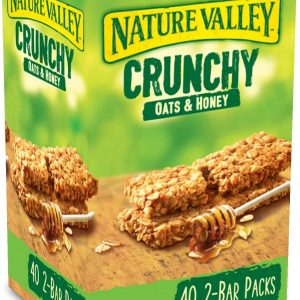 Nature Valley Crunchy Granola Bars Oats 'n' Honey, Pack of 40 Bars
