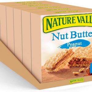 Nature Valley Nut Butter Peanut Biscuit Cereal Bars 4 x 38g (Pack of 6, total 24 Bars)