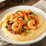 Homemade Shrimp and Grits with Pork and Cheddar