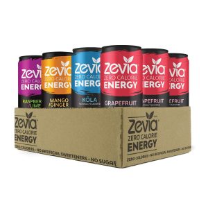 Zevia Zero Calorie Energy Drink, Variety Pack, 12 Ounce Cans (Pack of 12)