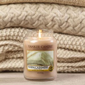 Yankee Candle Scented Candle | Warm Cashmere Large Jar Candle | Burn Time: Up to 150 Hours