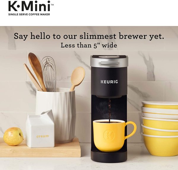 Keurig K-Mini Plus Coffee Maker, Single Serve K-Cup Pod Coffee Brewer, Comes With 6 to 12 Oz. Brew Size, K-Cup Pod Storage, and Travel Mug Friendly, Black