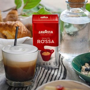 Lavazza Qualita Rossa, Arabica and Robusta Medium Roast Ground Coffee, 250 g, (Pack of 12)