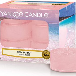 Yankee Candle Tea Light Scented Candles | Pink Sands | 12 Count