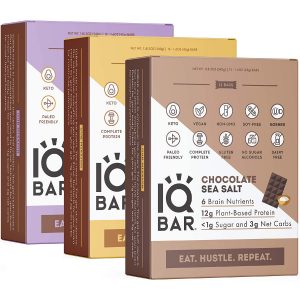 IQBAR Brain and Body Keto Protein Bars - Chocolate Lovers Variety Keto Bars - 36-Count Energy Bars - Low Carb Protein Bars - High Fiber Vegan Bars and Low...