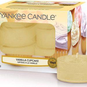 Yankee Candle Tea Light Scented Candles | Vanilla Cupcake | 12 Count