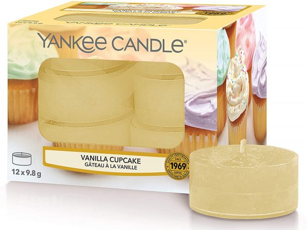 Yankee Candle Tea Light Scented Candles | Vanilla Cupcake | 12 Count