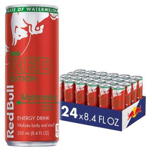 Red Bull Energy Drink, Watermelon, 8.4 fl oz (24Count), Red Edition