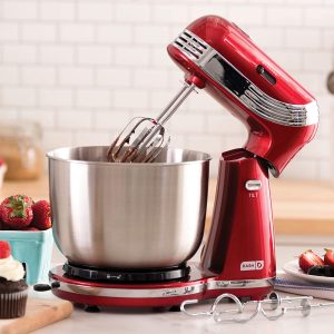 Dash Stand Mixer (Electric Mixer for Everyday Use): 6 Speed Stand Mixer with 3 qt Stainless Steel Mixing Bowl, Dough Hooks & Mixer Beaters for Dressings...