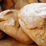 Baked bread - the colour and flavour are due to Maillard reactions. Leavening agents include sodium aluminium phosphate.