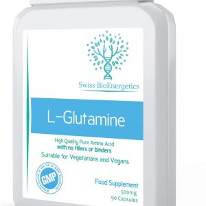 L-Glutamine 500mg 90 Capsules - High Quality Pure Amino Acid with no fillers or Binders - Suitable for Vegetarians and Vegans – Exclusively Manufactured in The UK