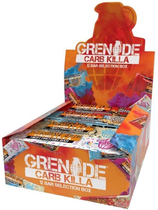 Grenade Carb Killa High Protein and Low Carb Bar, 12 x 60 g - A Selection Box