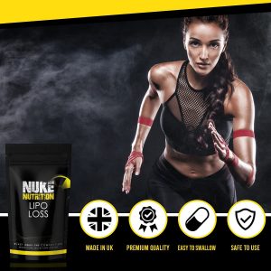 Nuke Nutrition Lipo Loss Tablets | 60 Tablets | Maximum Strength Weight Loss Pills That Work Fast | Keto Shred Fat Burning Pills | Contains Ginseng, Green Tea, Acai Berry & Caffeine | Thermo Fat Burn