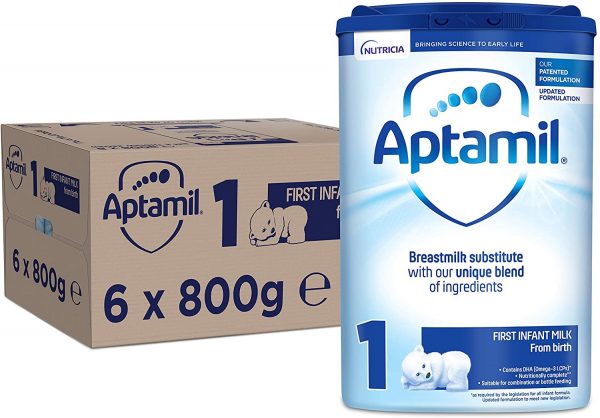 Aptamil First Infant Milk Stage 1 From Birth, 800 g, Pack of 6
